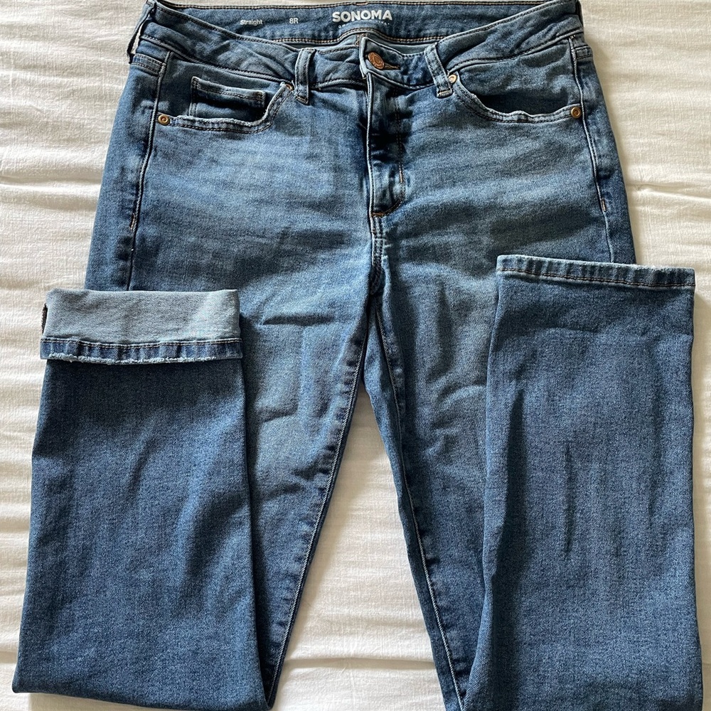 Sonoma straight leg Jeans- Women's 8 Regular